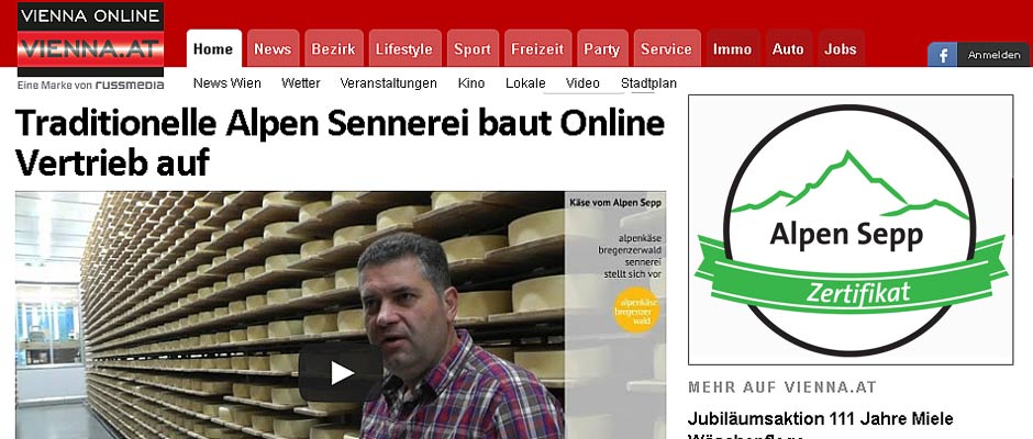 Alpensepp Käse Bericht Vienna Online