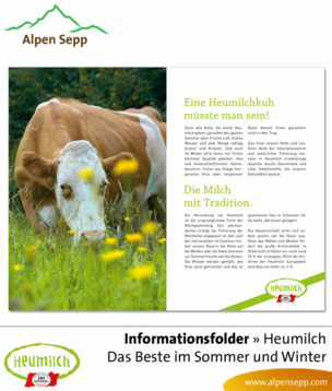 Flyer - Informationsfolder: Heumilch Broschüre
