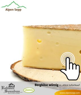 Bergkäse, extra würziger Geschmack - 12 Monate alt - Sofortkauf