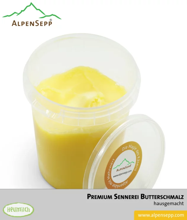 Premium Sennerei Butterschmalz, Butterreinfett bzw. Ghee | hausgemacht | 430 Gramm